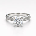 1 CT Brilliant Round Moissanite Solitaire Ring- 111238- MOS