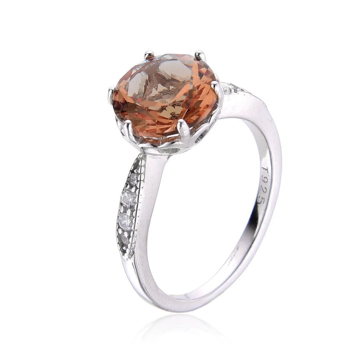 925 STERLING SILVER COLOR CHANGING CZ ZULTNITE ROUND STONE  RING-11247-204