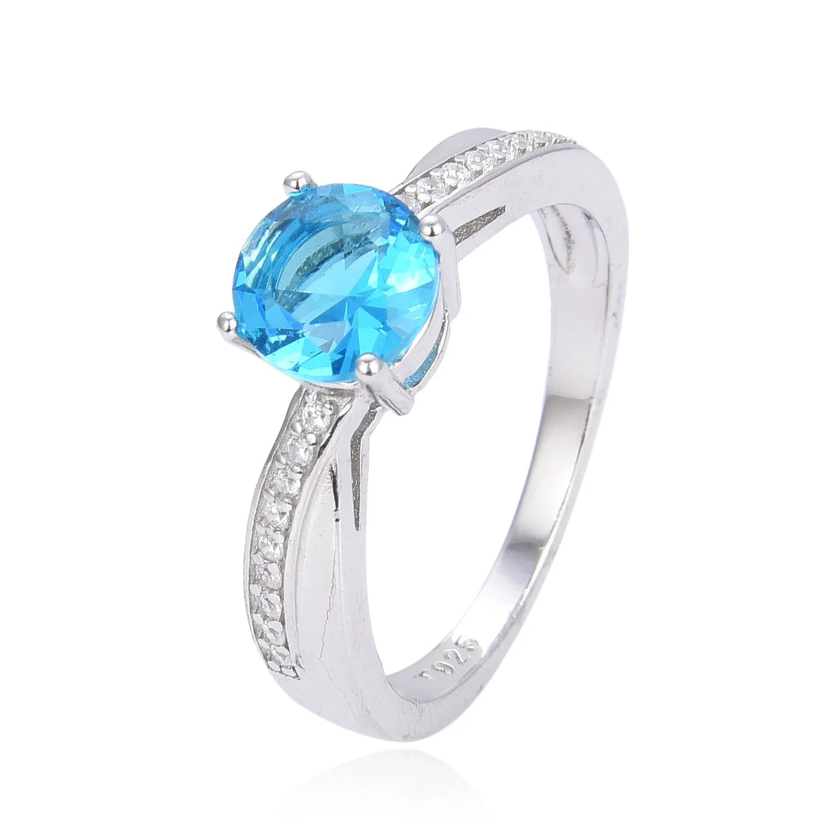 925 Sterling Silver Lab Grown white Opal center stone ring-11782-k17