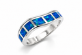 925 Sterling Silver Lab-Created Opal Ring - 11OP173