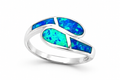 925 Sterling Silver Lab-Created Opal Ring - 11OP81