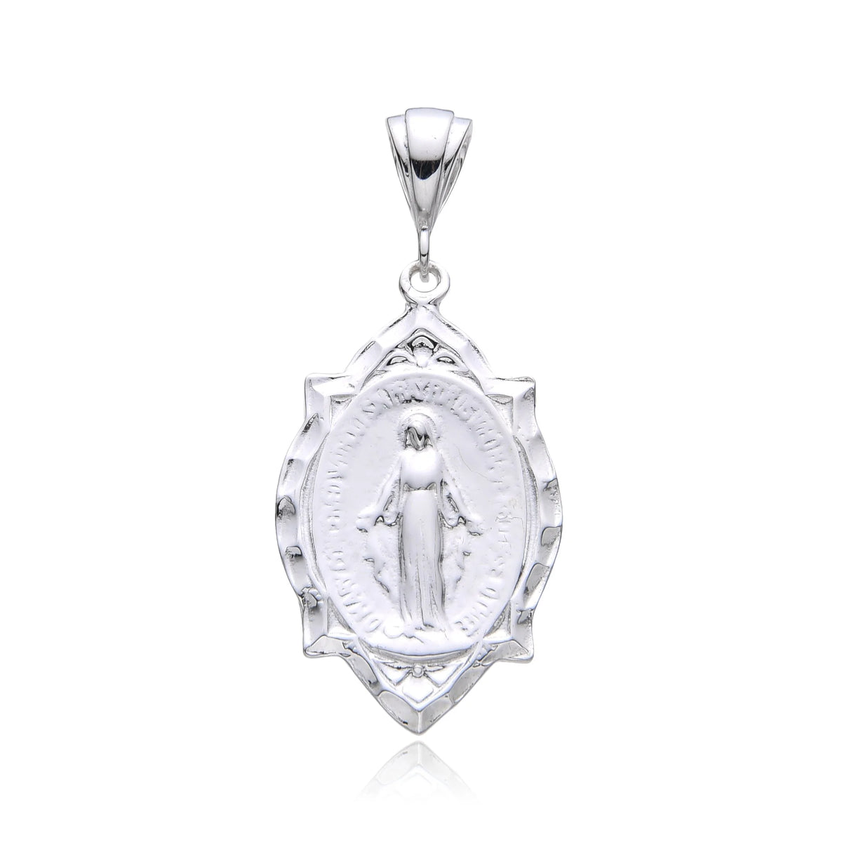925 Sterling Silver Miraculous Medal pendant, beautiful finish-331069