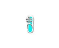 925 Sterling Silver Lab Grown Blue opal sandal palm tree pendant -33573-k5