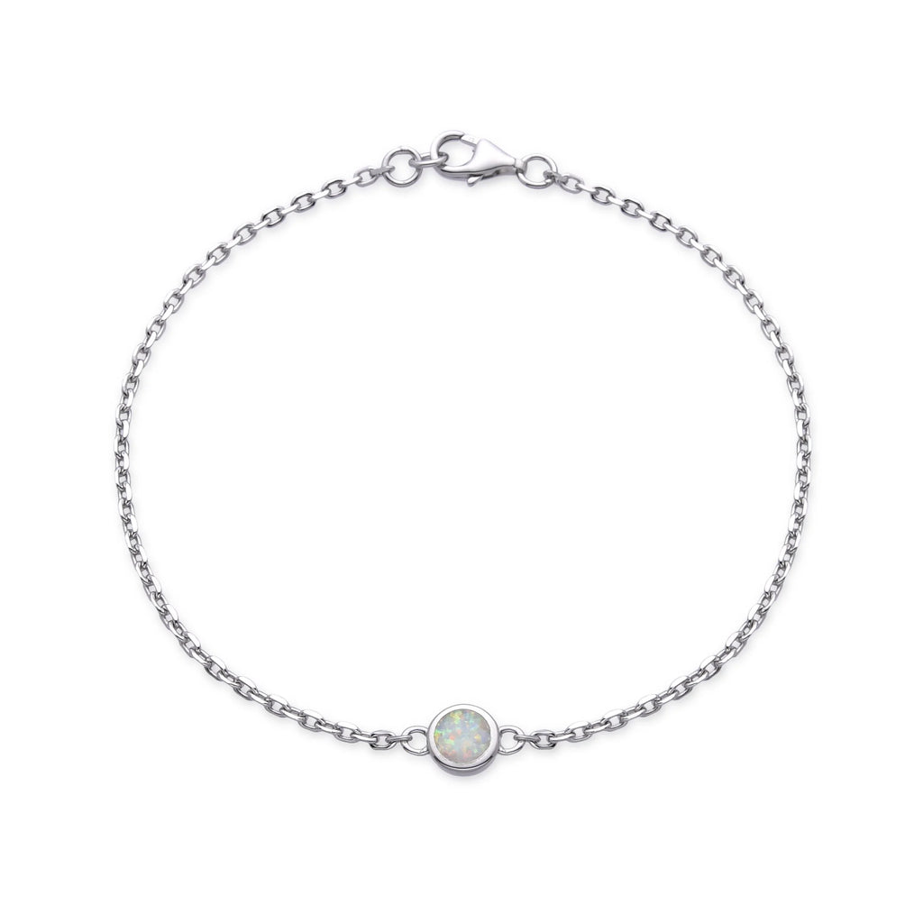 925 STERLING SILVER LAB GROWN BLUE & WHITE OPAL OVAL BRACELETS ADJUSTABLE -44328-K5