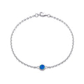 925 STERLING SILVER LAB GROWN BLUE & WHITE OPAL OVAL BRACELETS ADJUSTABLE -44328-K5